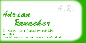 adrian ramacher business card